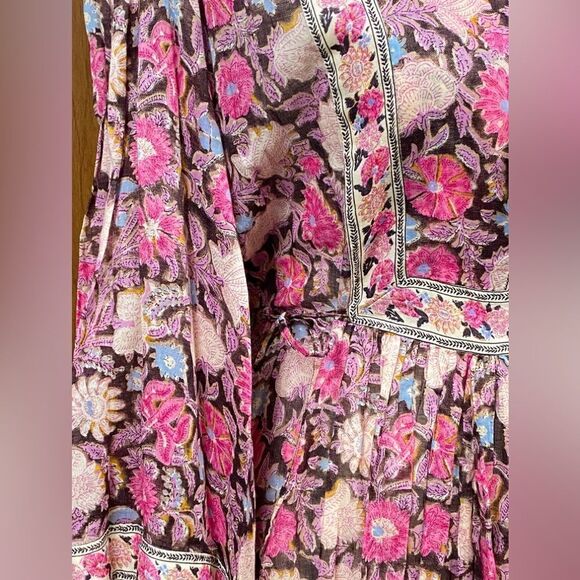 Isabel Marant Étoile Gilinesia Floral Cotton Peasant Minidress size 36/us size 4 - Picture 12 of 16